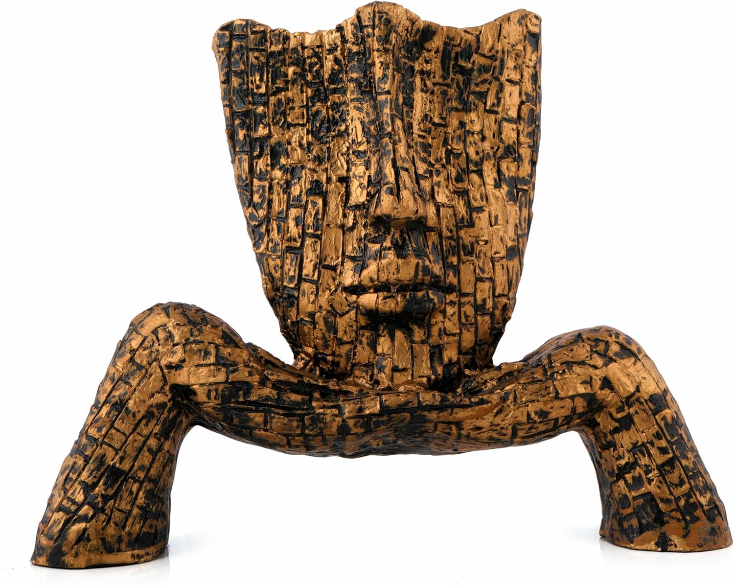 Poly-Resin Abstract Human Face Sculpture for Home Decor
