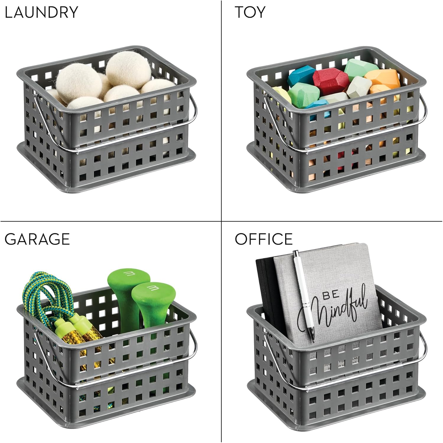 iDesign Plastic Shower Basket with Handle