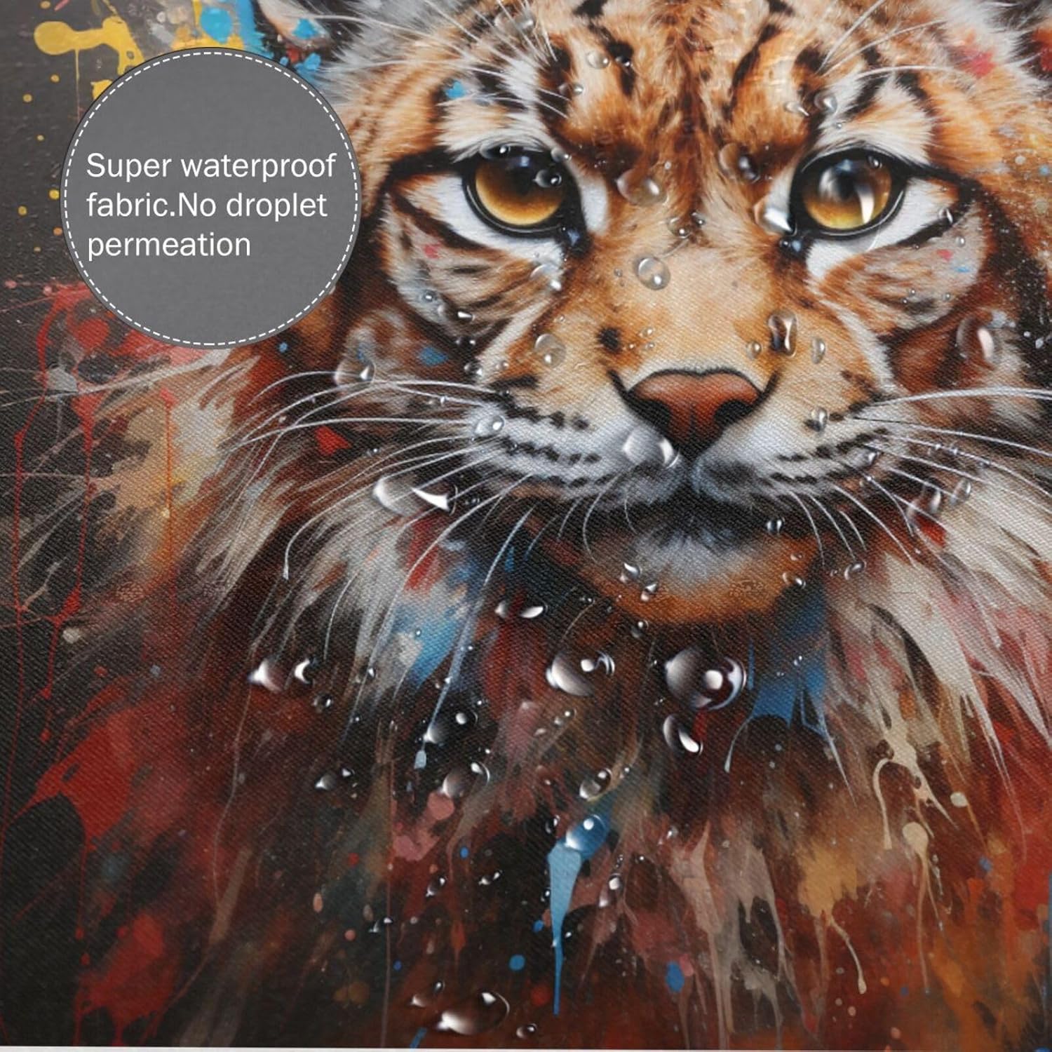 DAOWANGZUO Bobcat Shower Curtain Set 72x72in 1