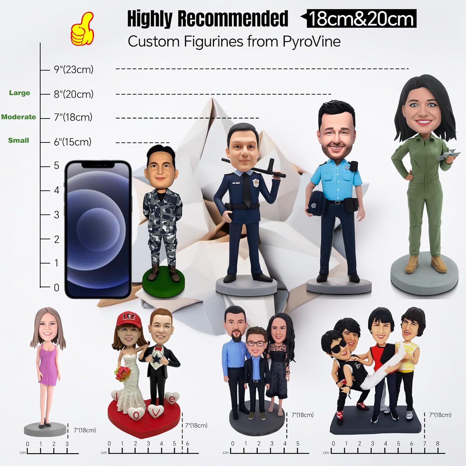 Customized Police Officer Bobblehead - Personalized Desk Decor