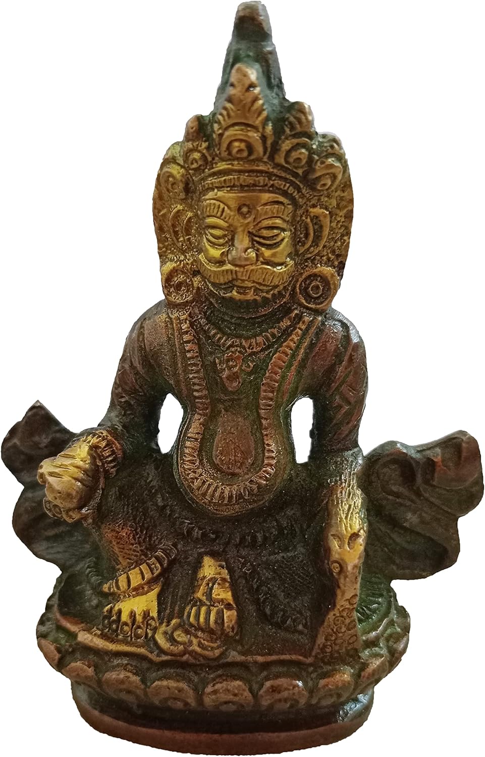 Parijat Handicraft Brass Kubera Statue Wealth God Decor