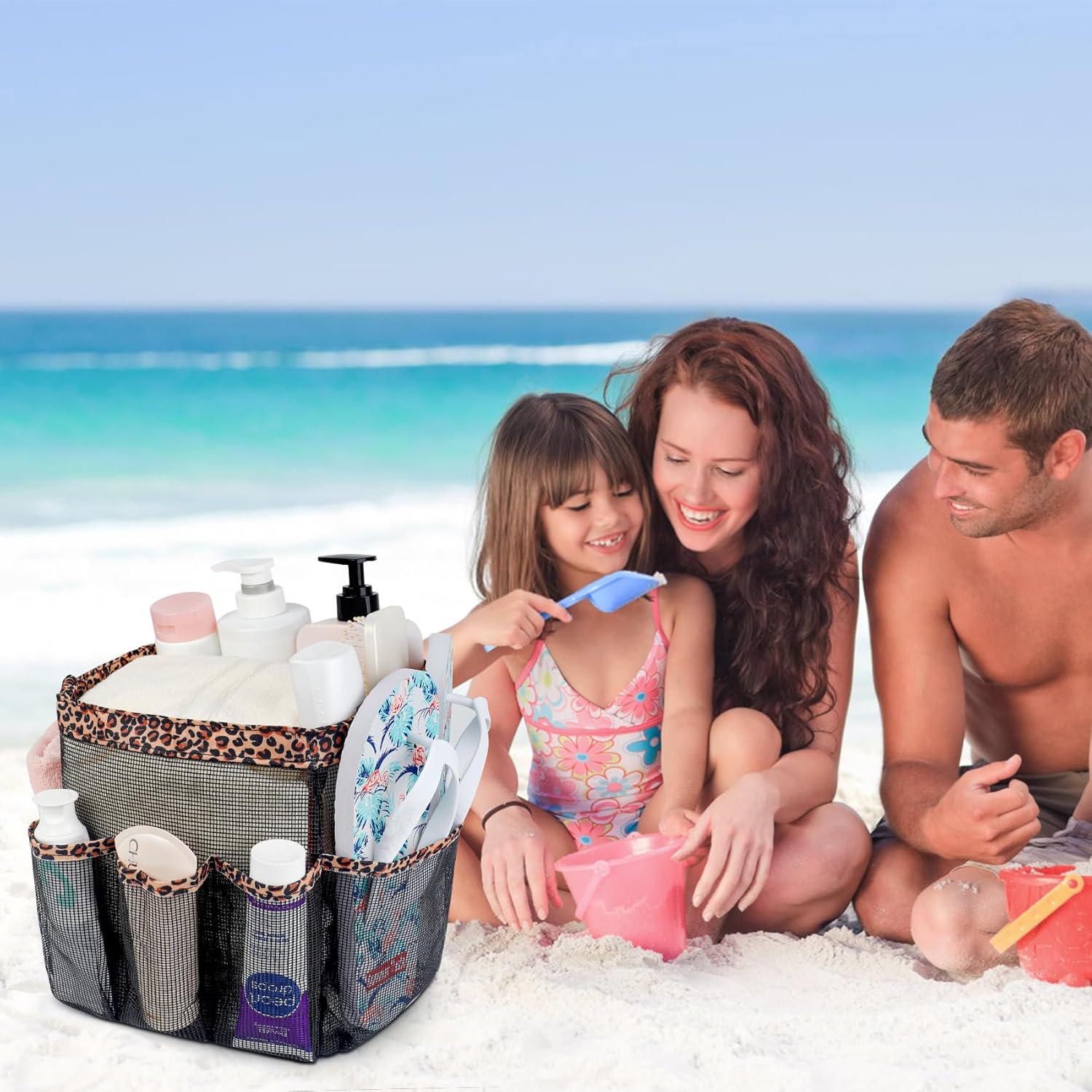Attmu Portable Mesh Shower Caddy with 8 Pockets