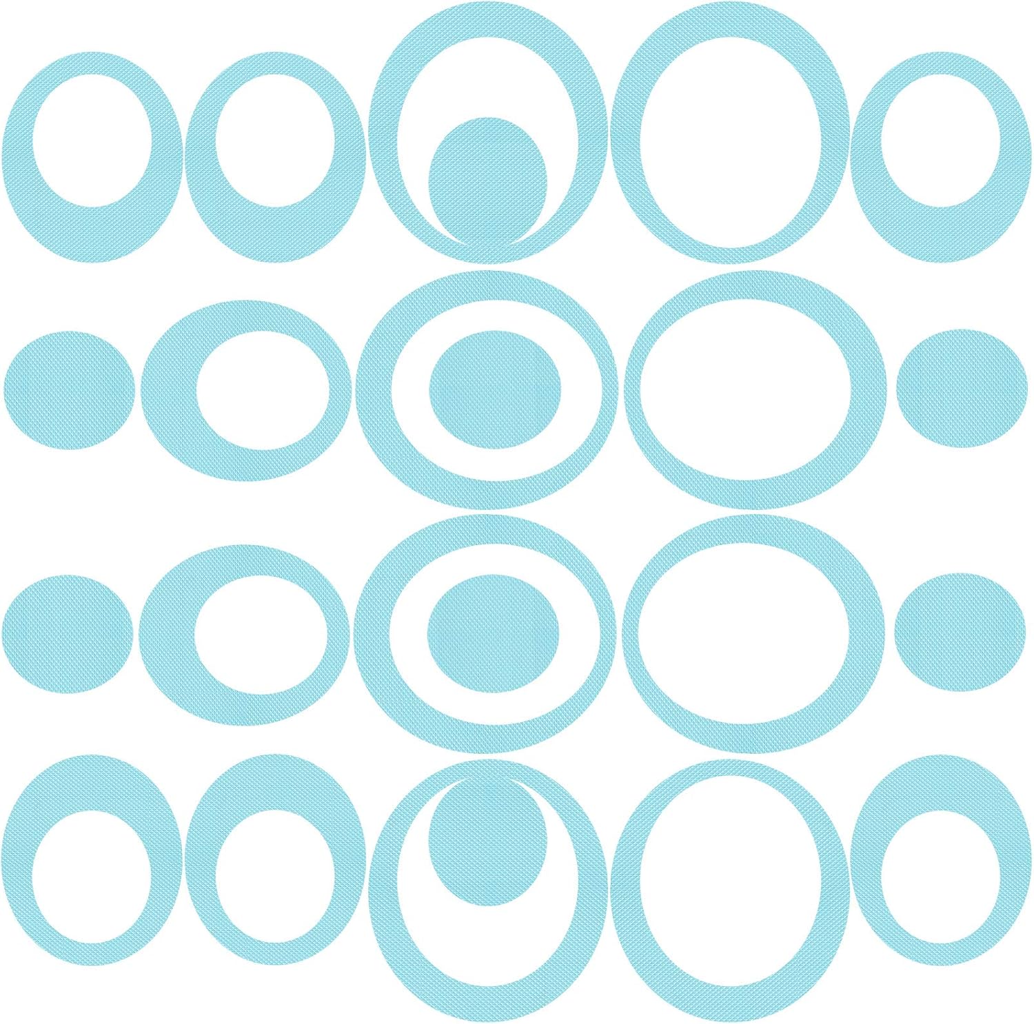 Tenare 45 Piece Non-Slip Bathtub Stickers Blue