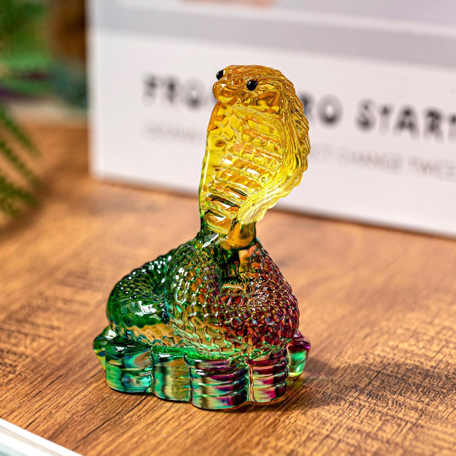 35 Inch Crystal Snake Figurine Collectible Art Decor