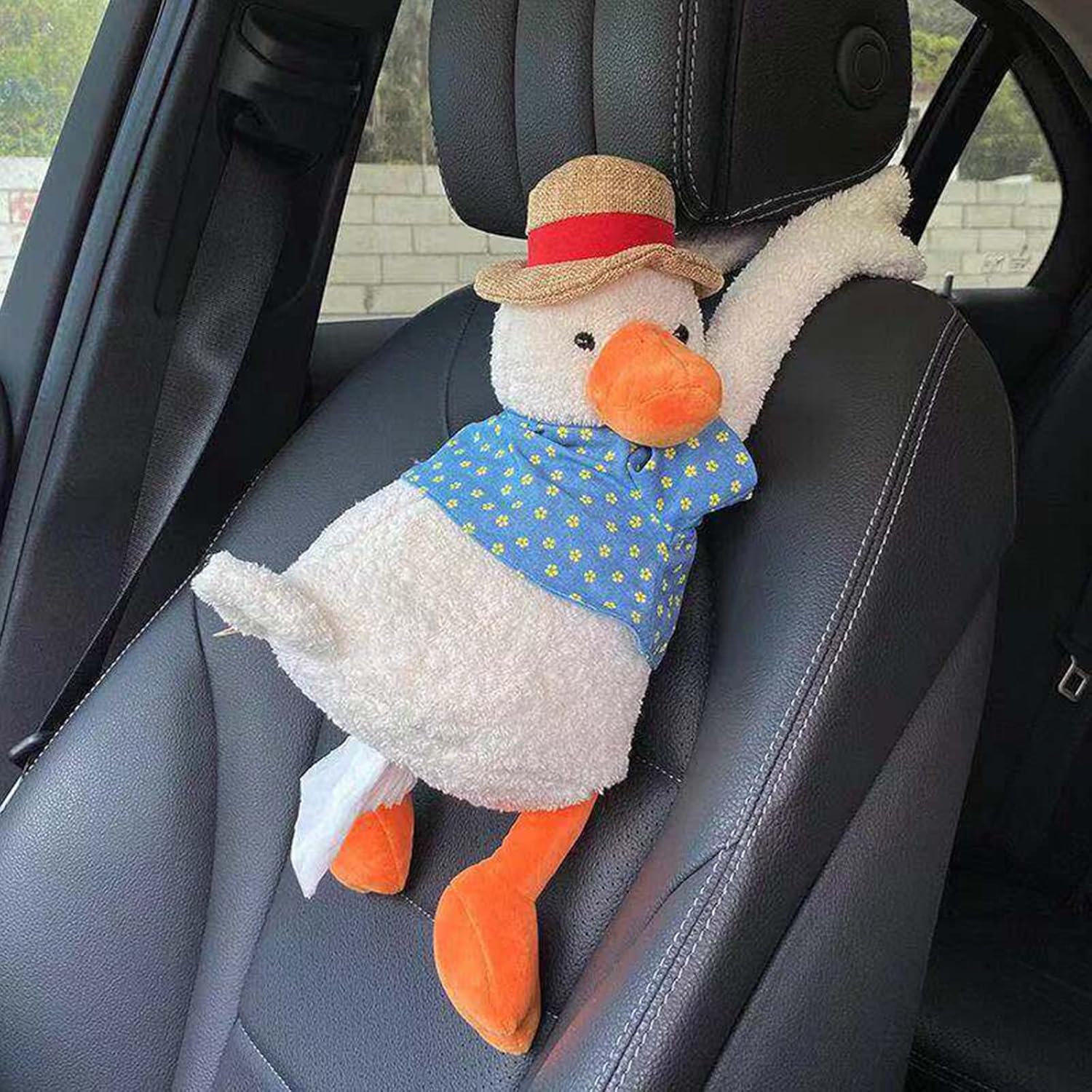 DULRLLY Cute Duck Butt Tissue Holder for Car