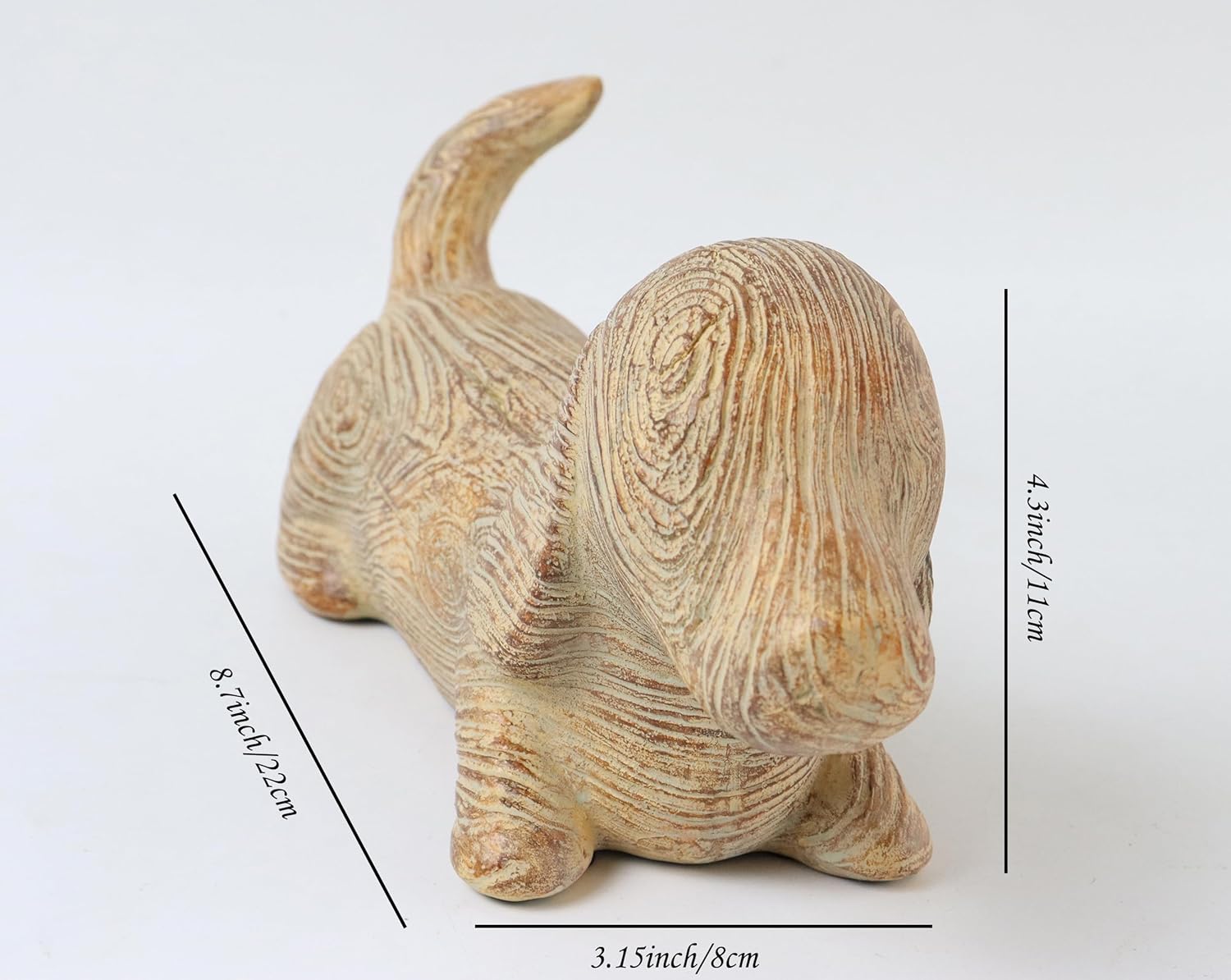 Hymmah Rustic Dog Decor Statue for Living Room