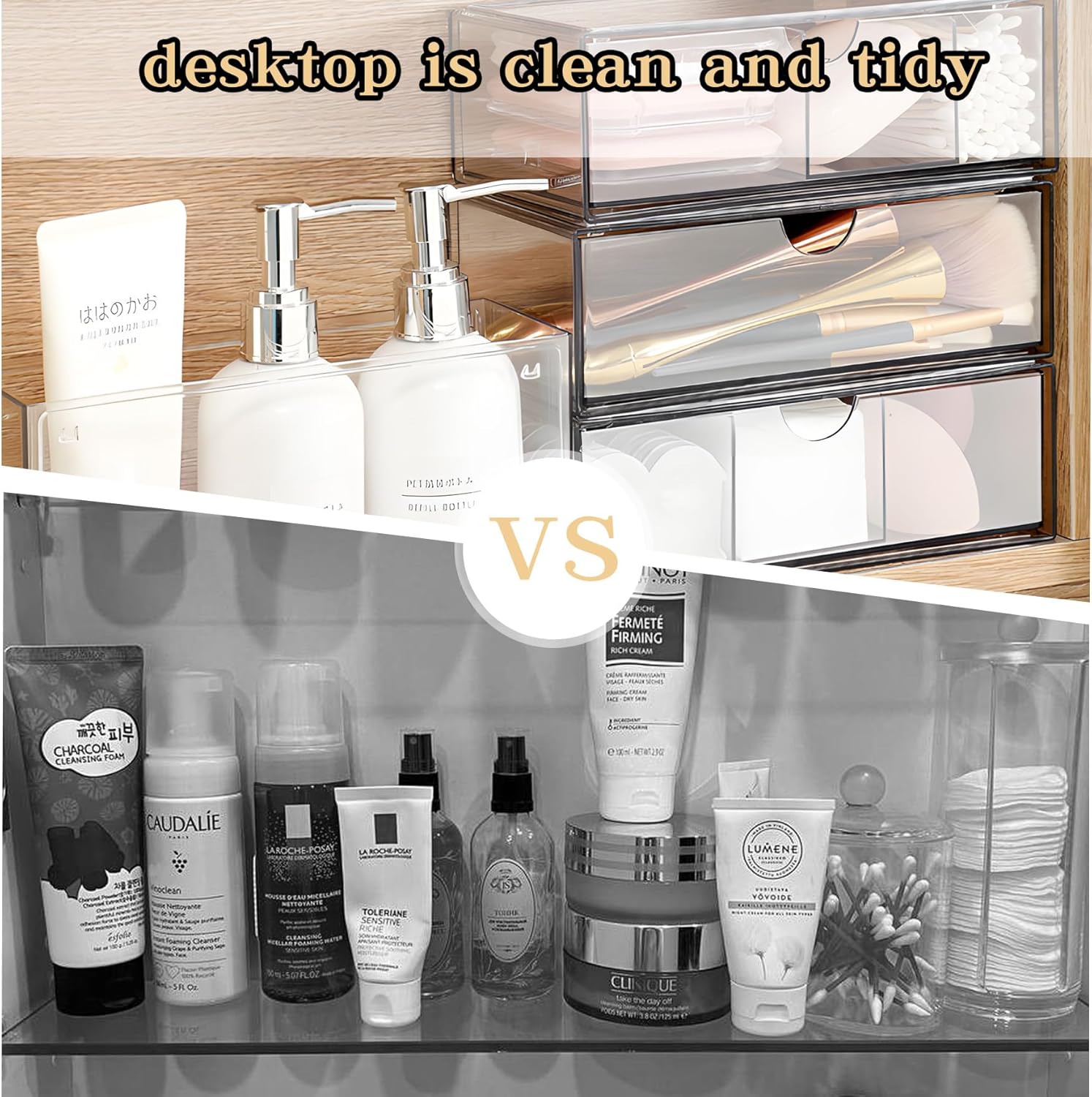 Klmnop 3 Pack Medicine Cabinet Organizer Clear