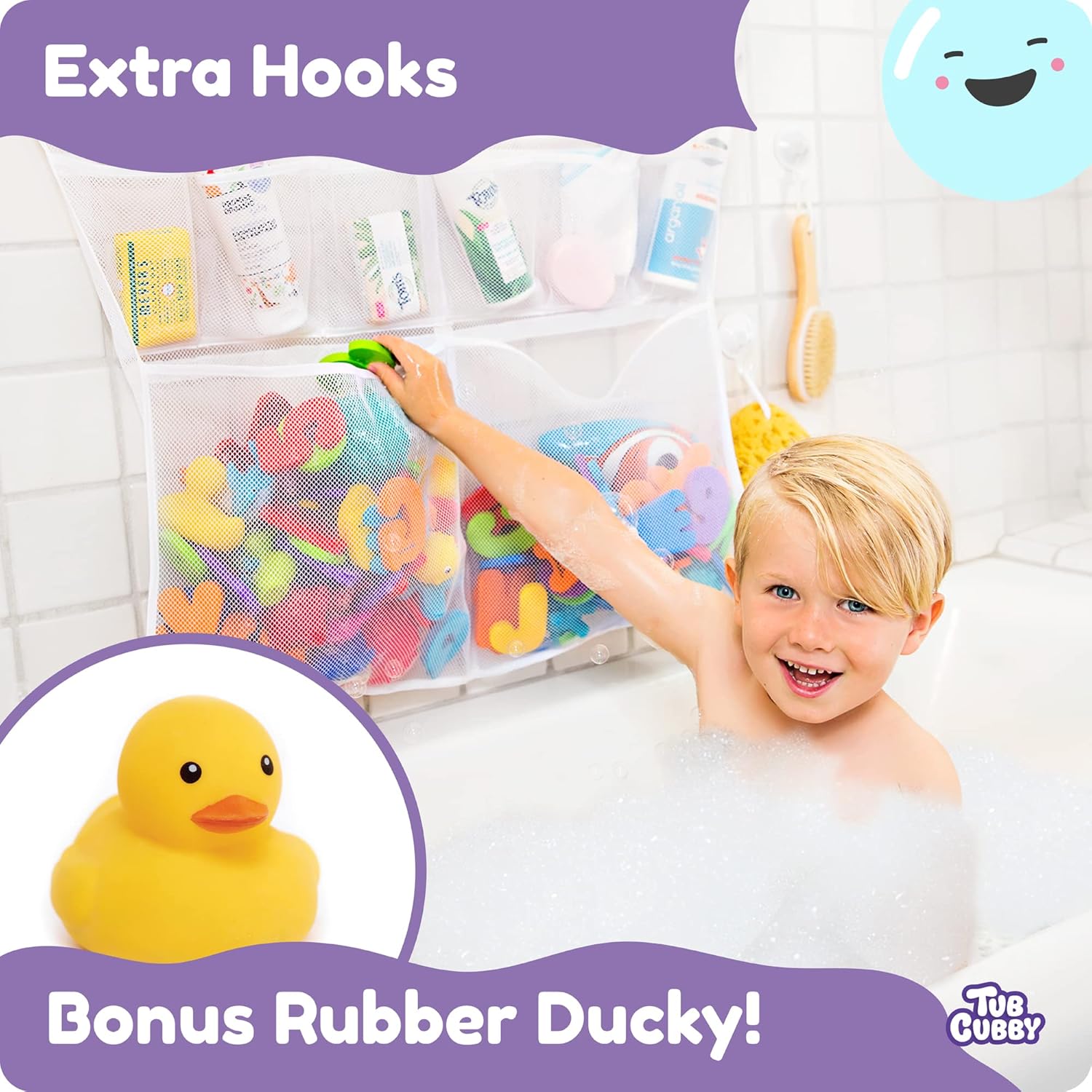 Tub Cubby Original Bath Toy Storage - 30x23 Mesh Shower Caddy