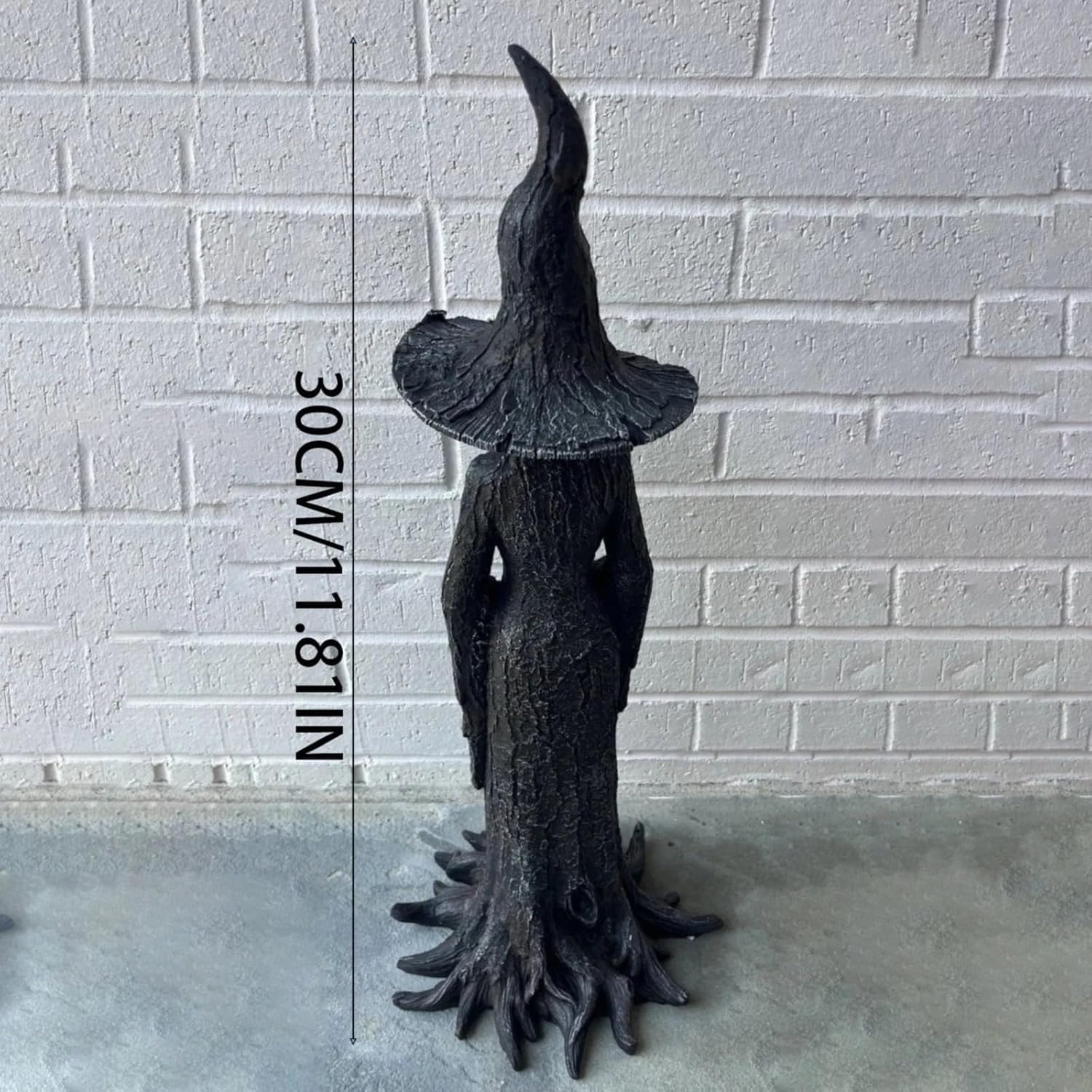 Hand-Painted Witch Sculpture 2PC Gothic Decor for Halloween