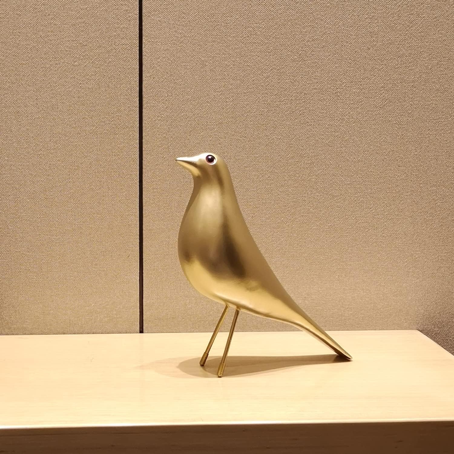 Mid Century Style Desk Bird Ornament in Gold