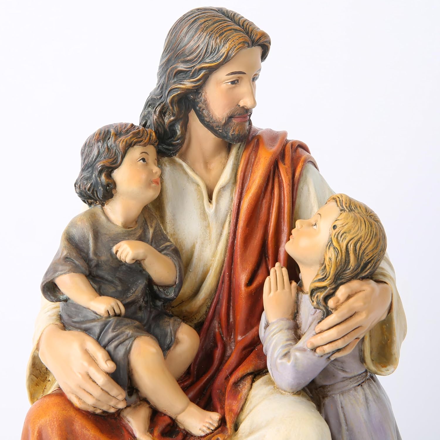 BC Catholic Jesus with Children Statue 88 H 1
