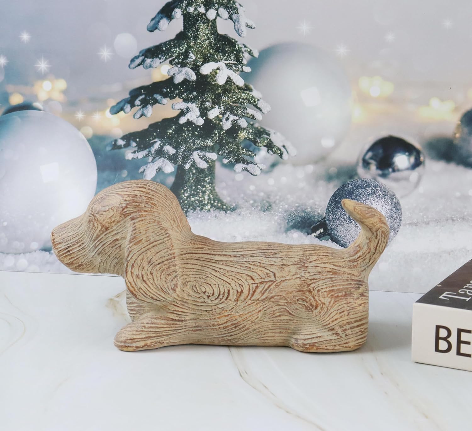 Hymmah Rustic Dog Decor Statue for Living Room