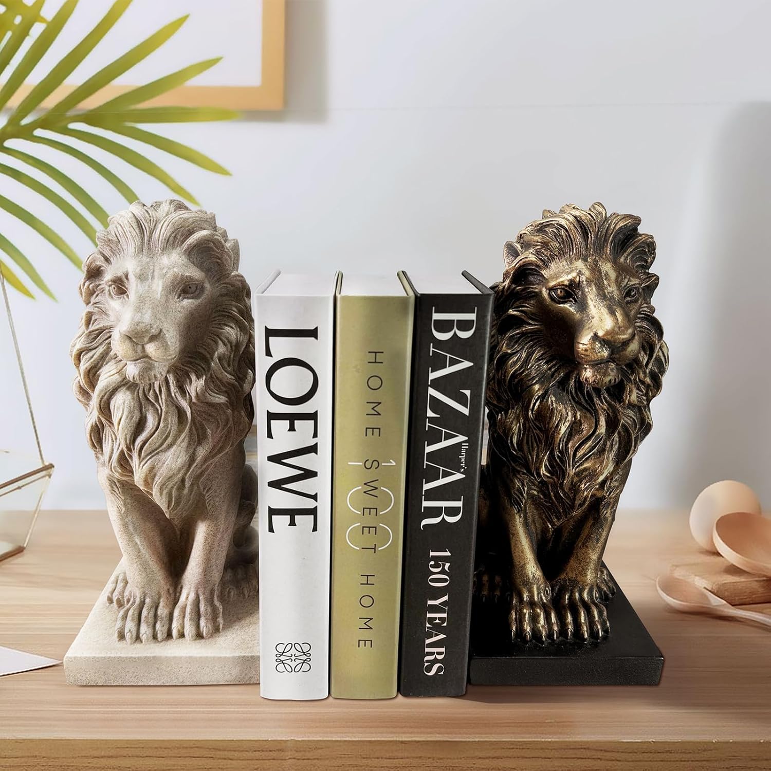 SIMONS SHOP Lion Statues and Bookends 13 Inch Tall