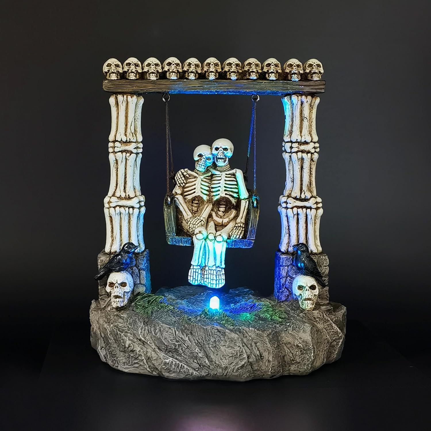 JORAE Swinging Skeleton Couple LED Decor