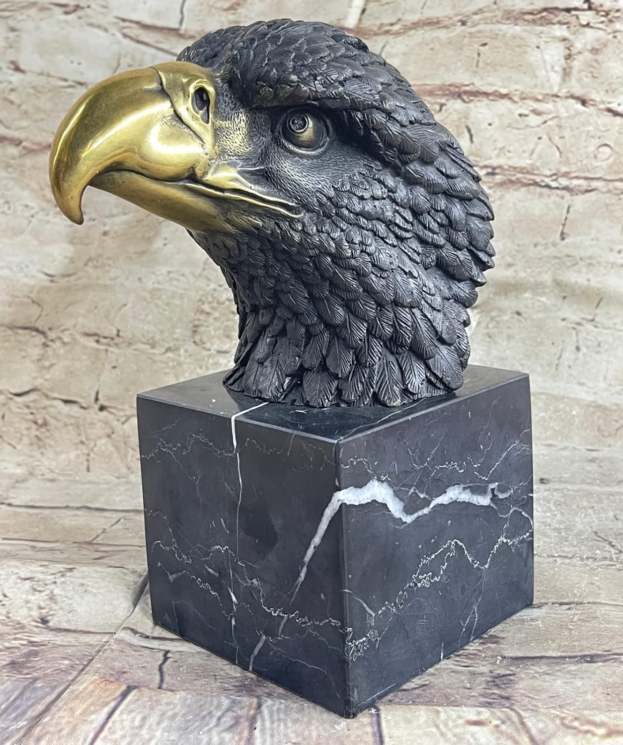 European Bronze Handmade American Bald Eagle Statue