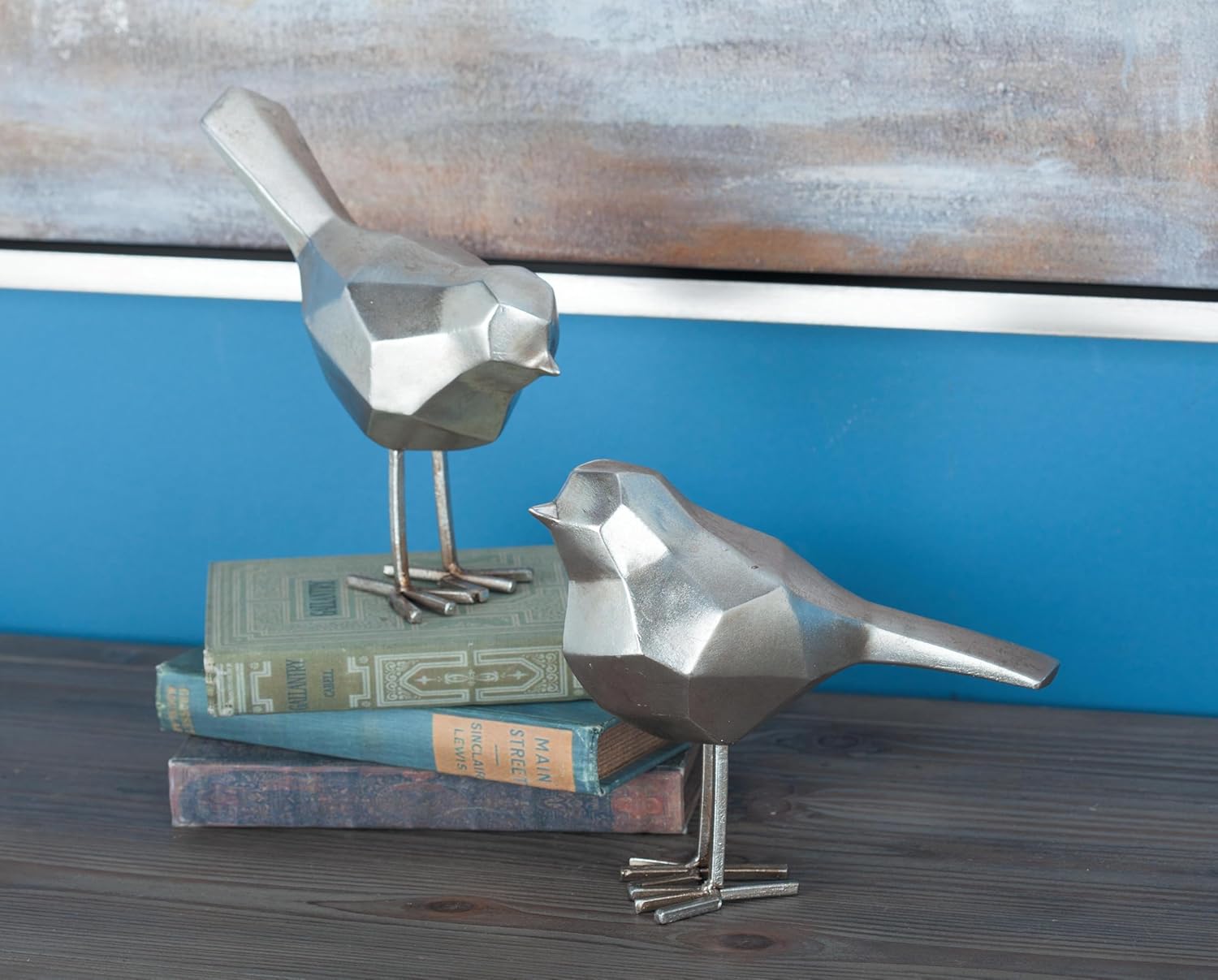 Deco 79 CosmoLiving Polystone Birds Home Decor Set of 2