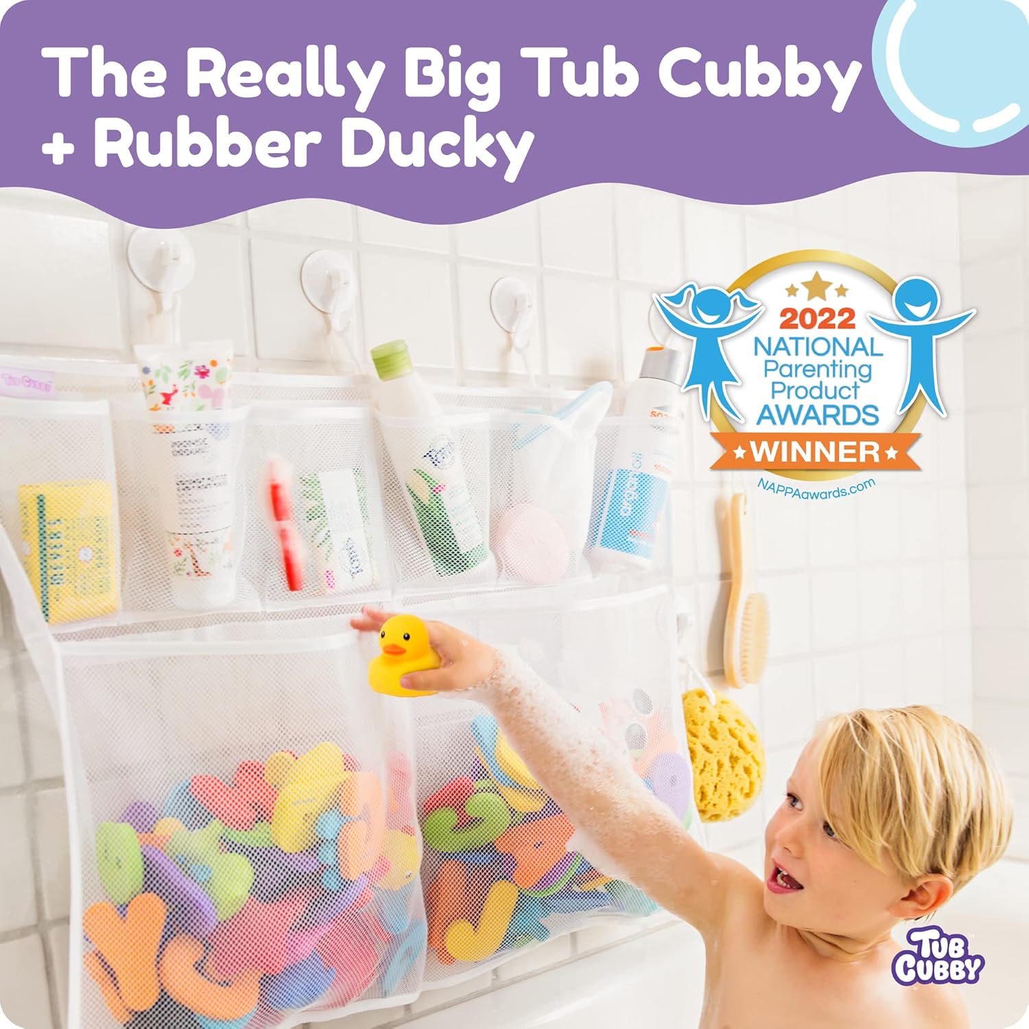 Tub Cubby Original Bath Toy Storage - 30x23 Mesh Shower Caddy
