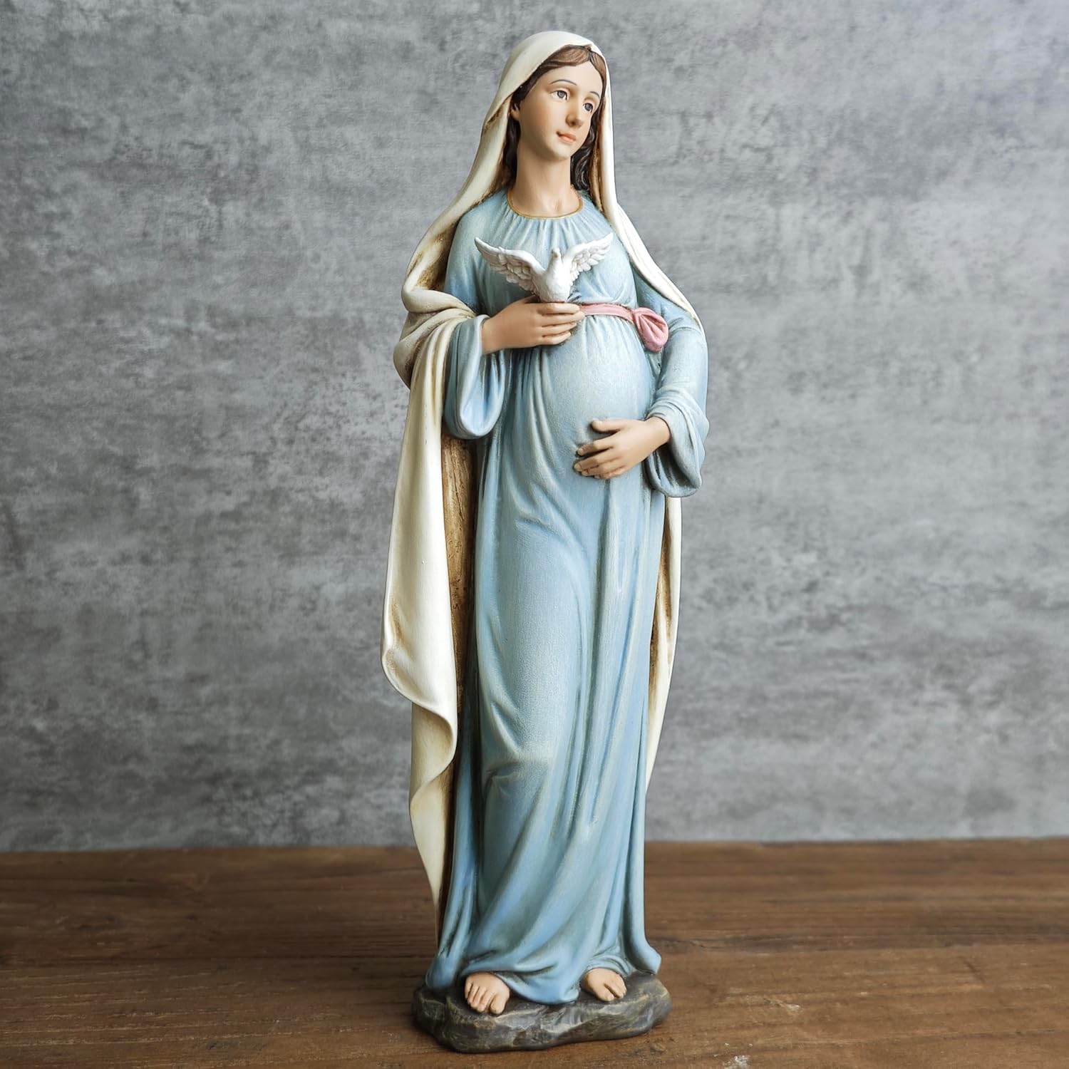 BC Catholic Pregnant Mary Statue 84 Inch Hand Painted