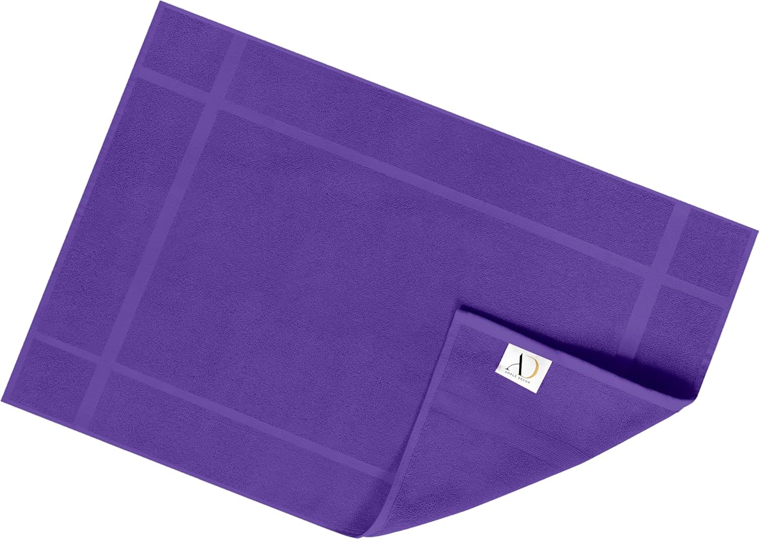 Ample Decor Cotton Bath Mat - 34x20 Inches Purple