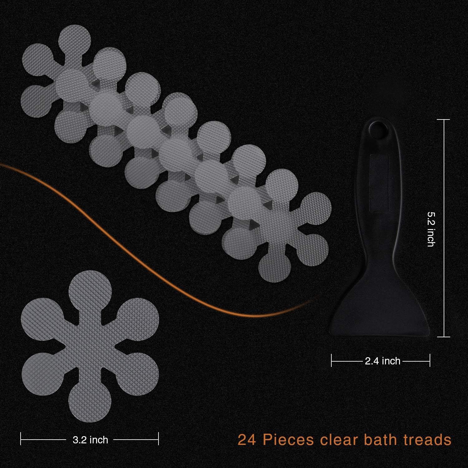 Secopad Non-Slip Bathtub Stickers with Scraper