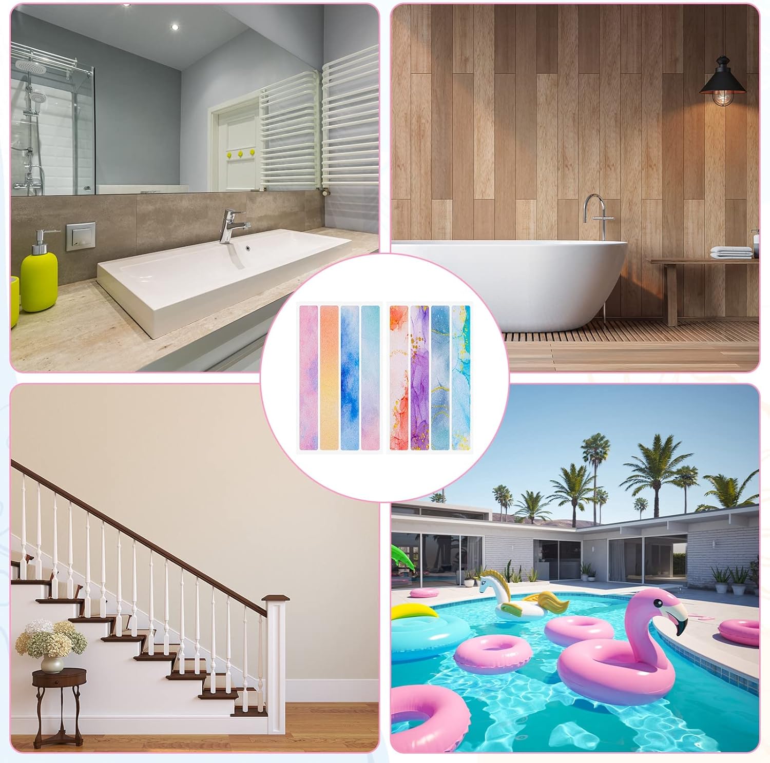 Non-Slip Bathtub Stickers 24 PCS for Safety