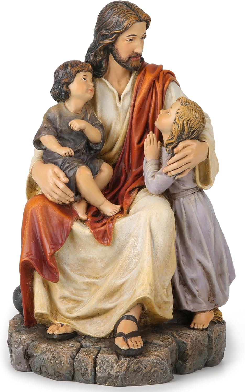 BC Catholic Jesus with Children Statue 88 H 1