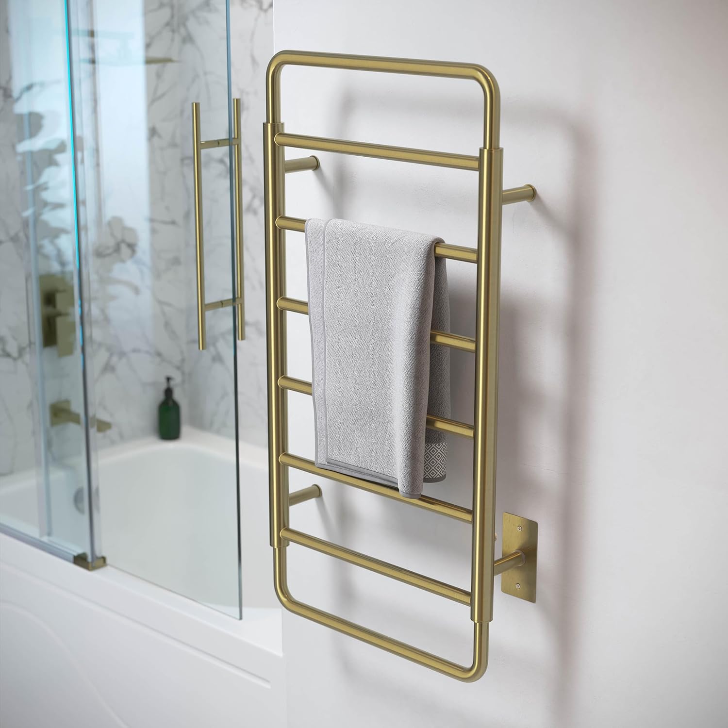 Swiss Madison Ivy 8-Bar Electric Towel Warmer Brushed Gold