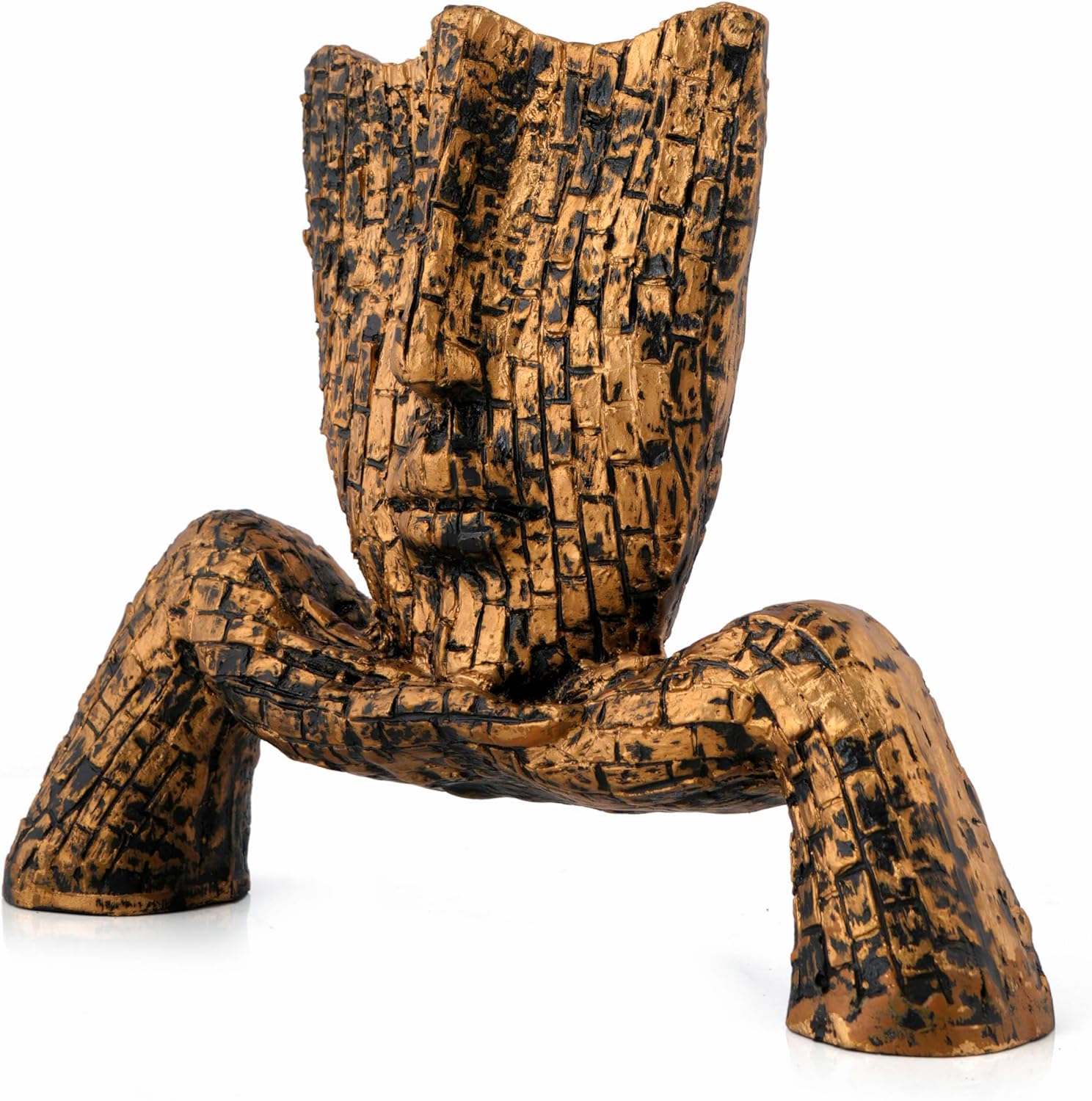 Poly-Resin Abstract Human Face Sculpture for Home Decor