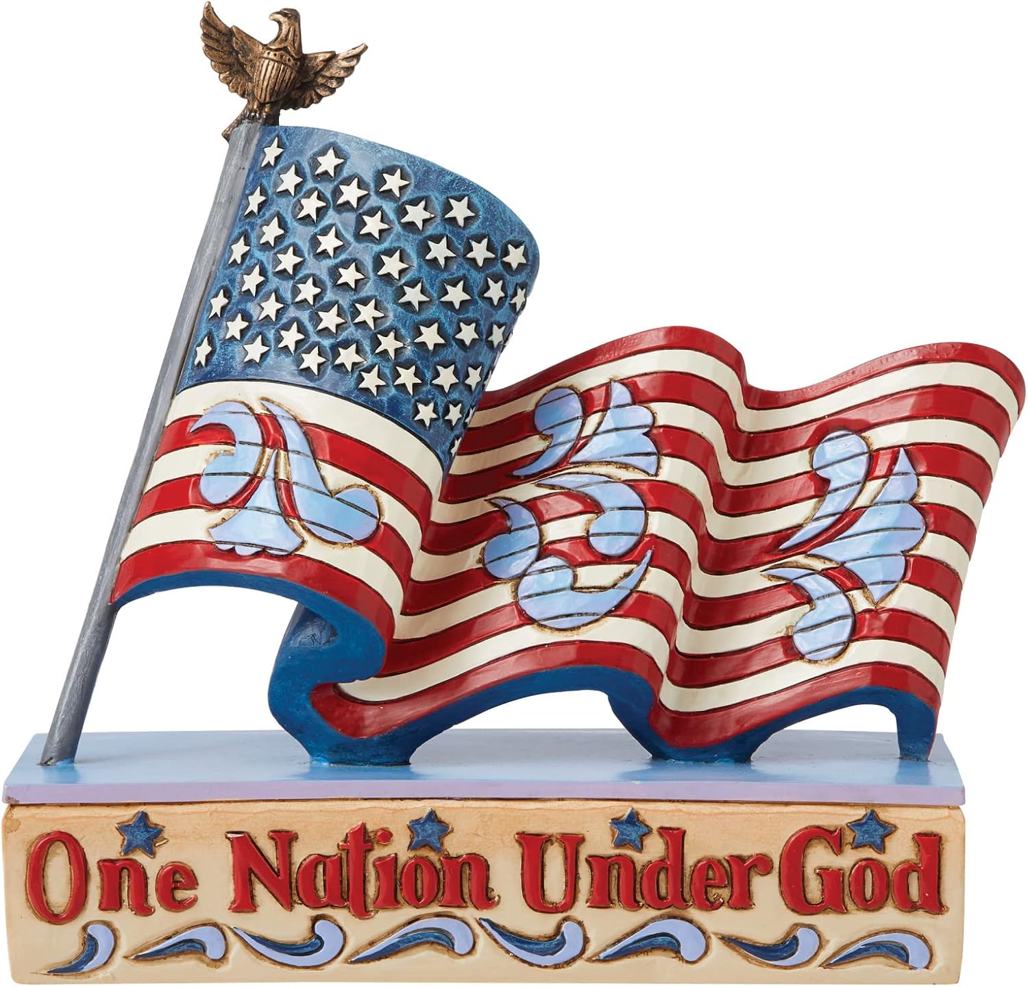 Enesco Jim Shore Patriotic Flag Figurine 525 Inch
