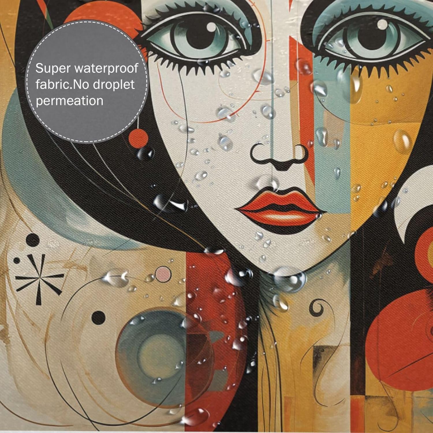 DAOWANGZUO Female Face Shower Curtain Set 1