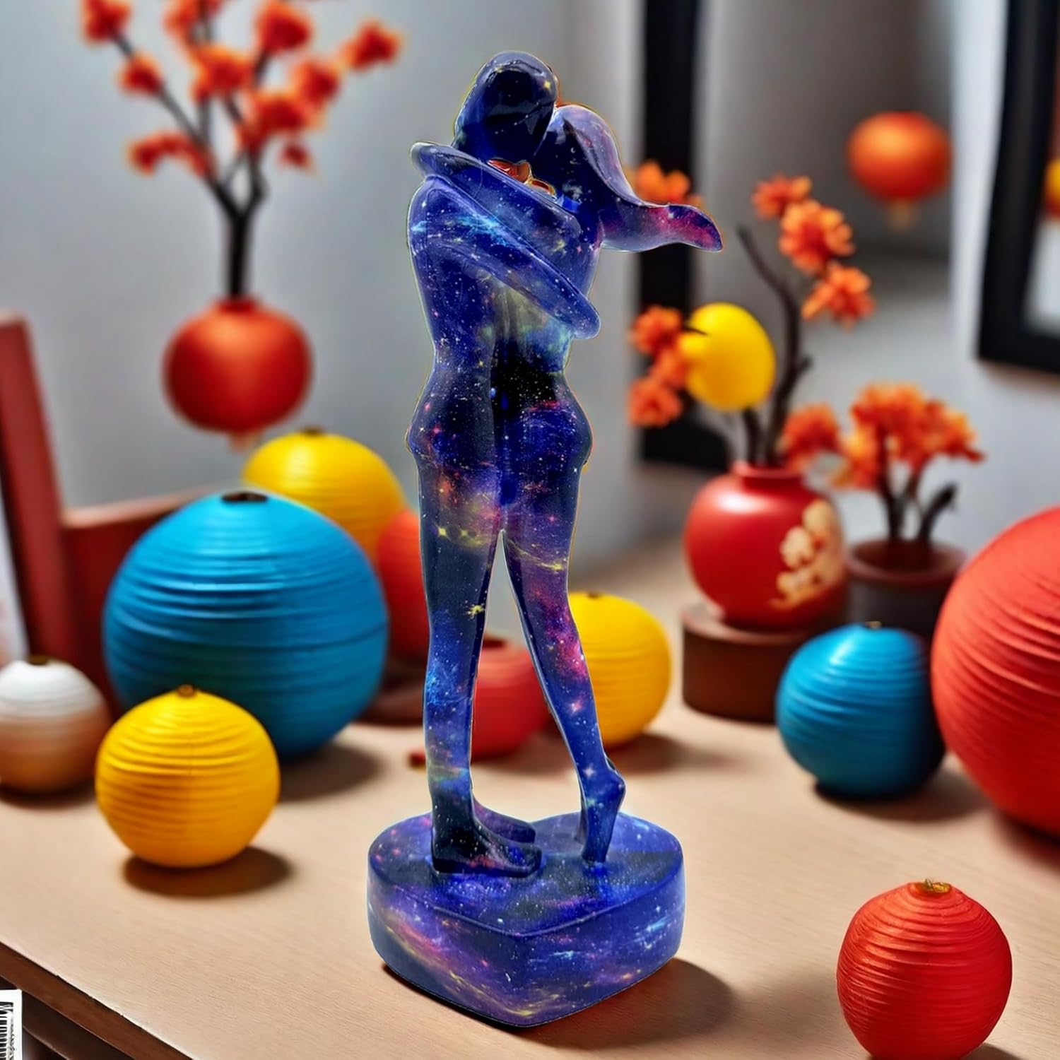 105 Inch Couple Hug Kissing Resin Statue Figurine