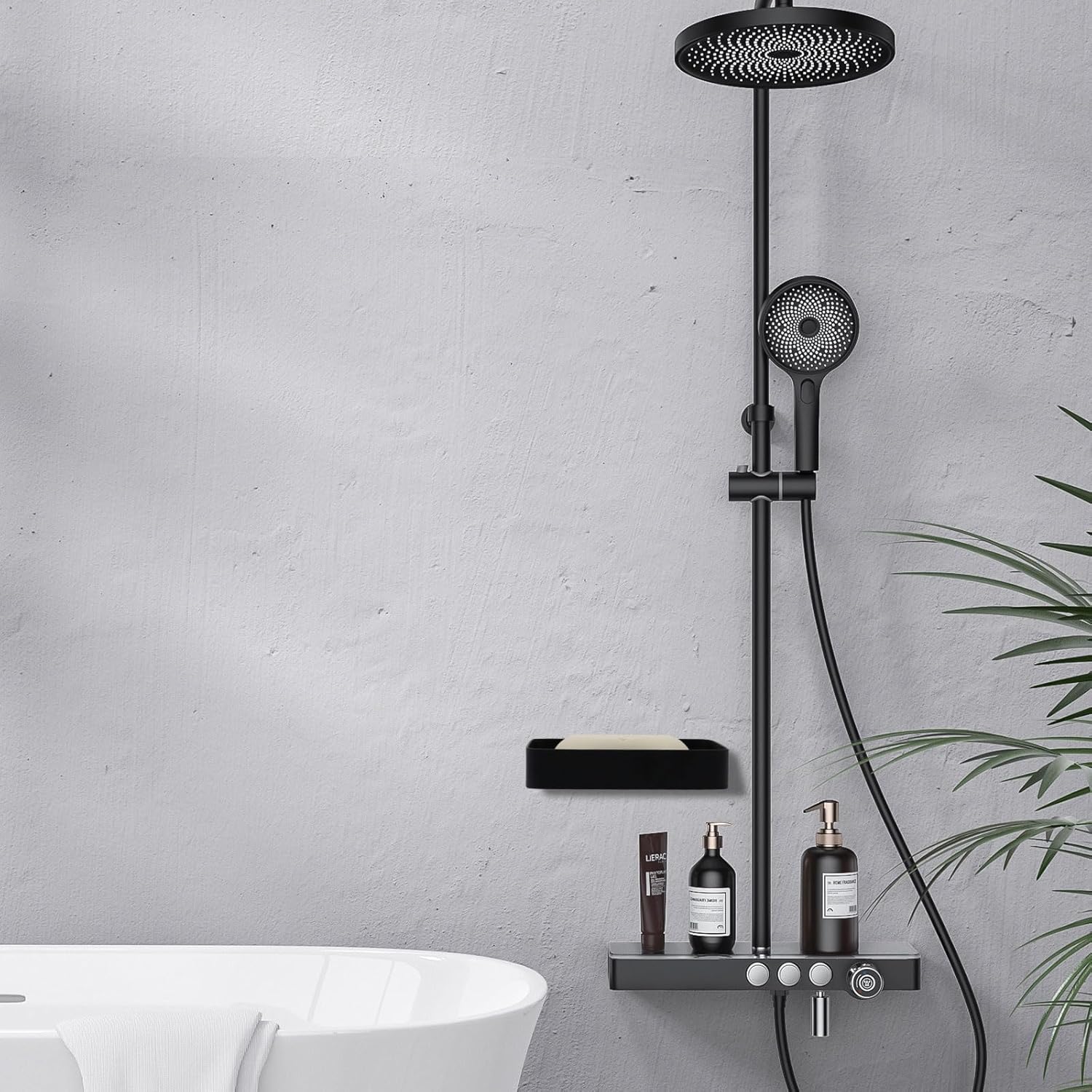 Stainless Steel Black Soap Dish Holder Wall Mount