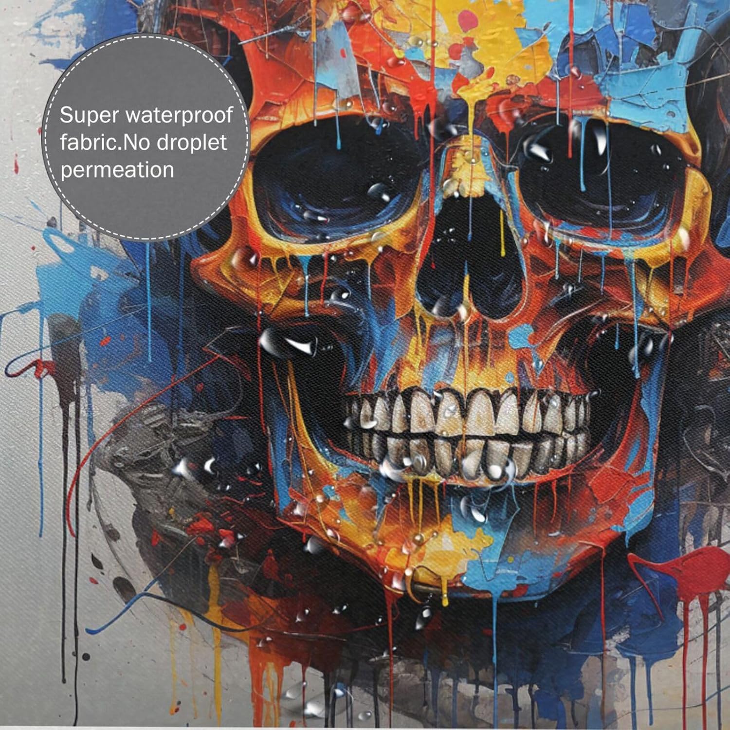 Mysterious Skull Art Shower Curtain Set with 12 Hooks