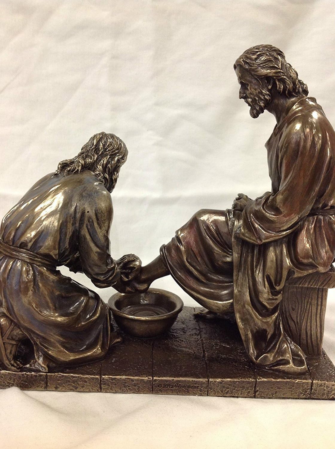 WU Unicorn Studios Jesus Washing His Disciples Feet Bronze Statue
