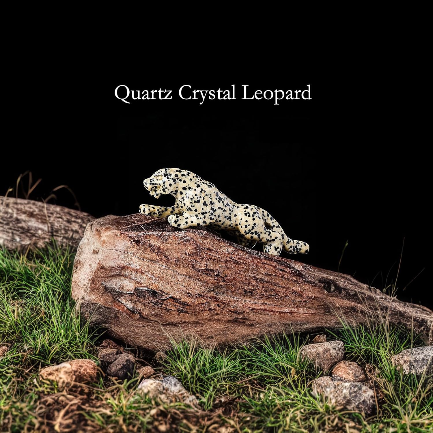 472 Inch Natural Spotted Stone Leopard Figurine