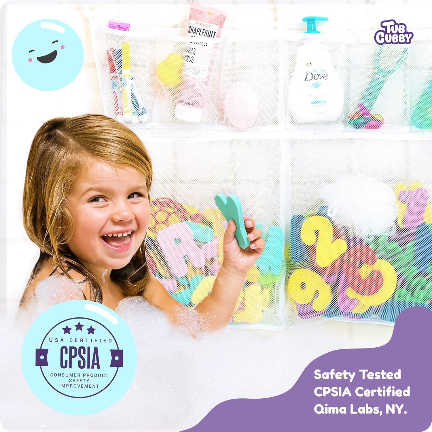 Tub Cubby Original Bath Toy Storage - 30x23 Mesh Shower Caddy