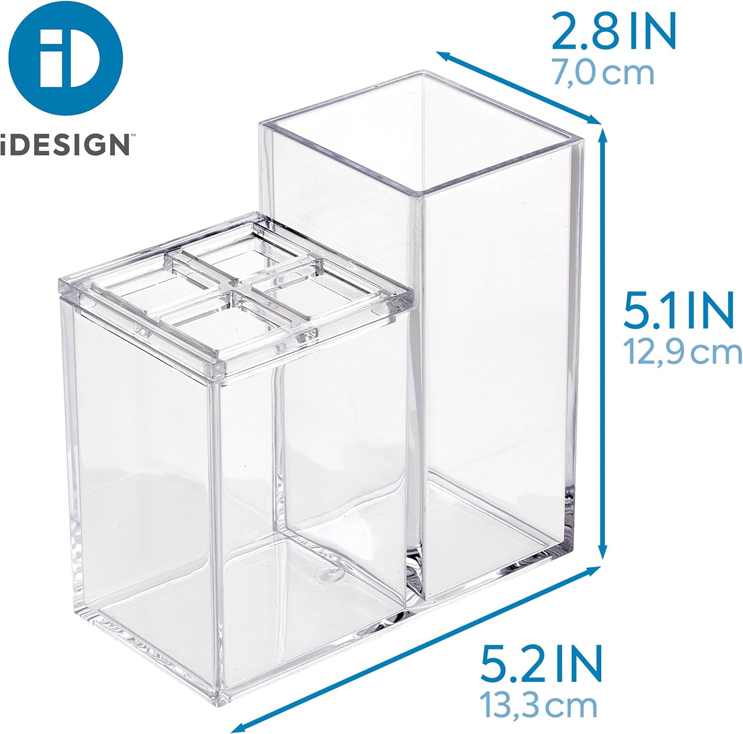 iDesign Clarity Wall Mount Nail Polish Storage Rack with 3 Shelves