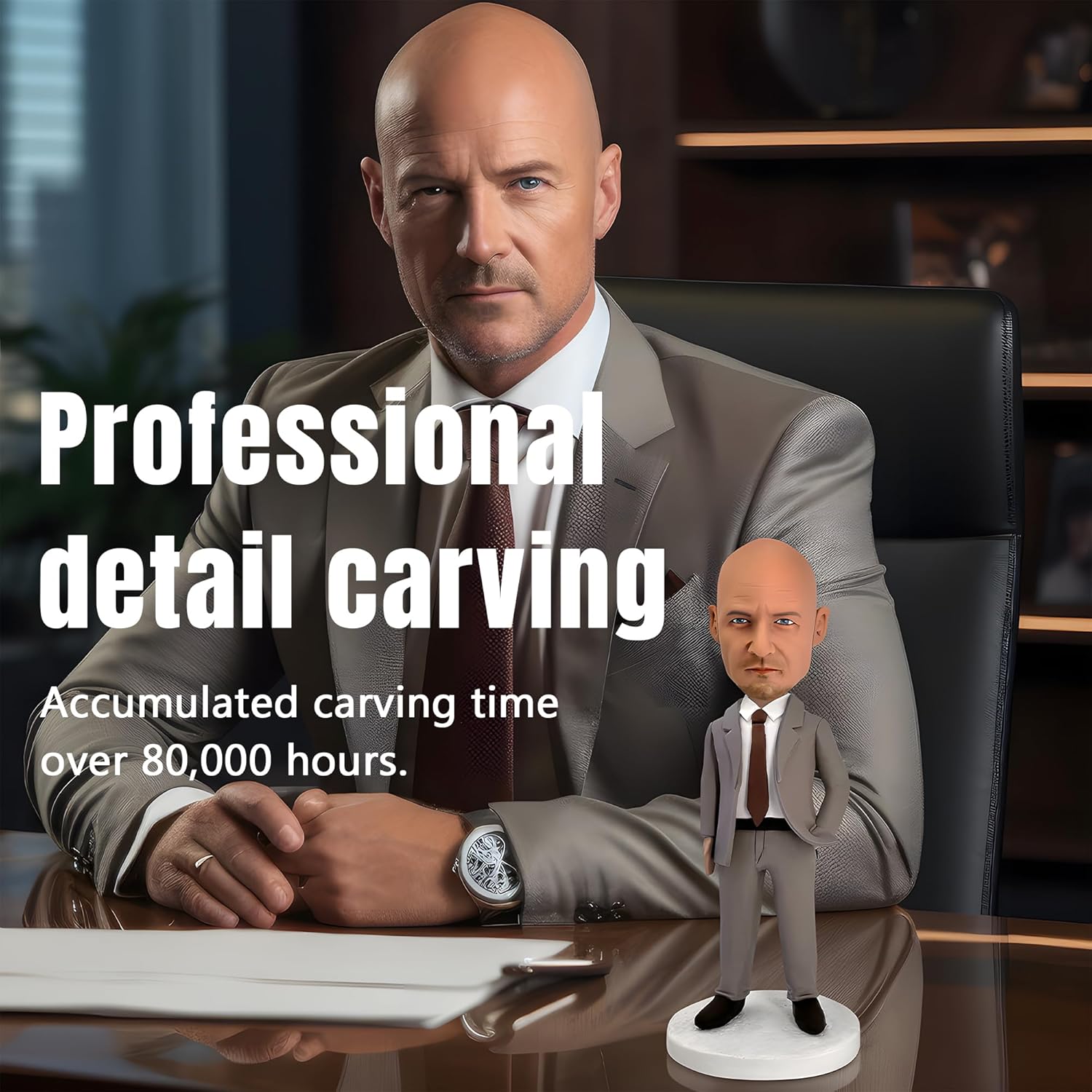 Customized Police Officer Bobblehead - Personalized Desk Decor