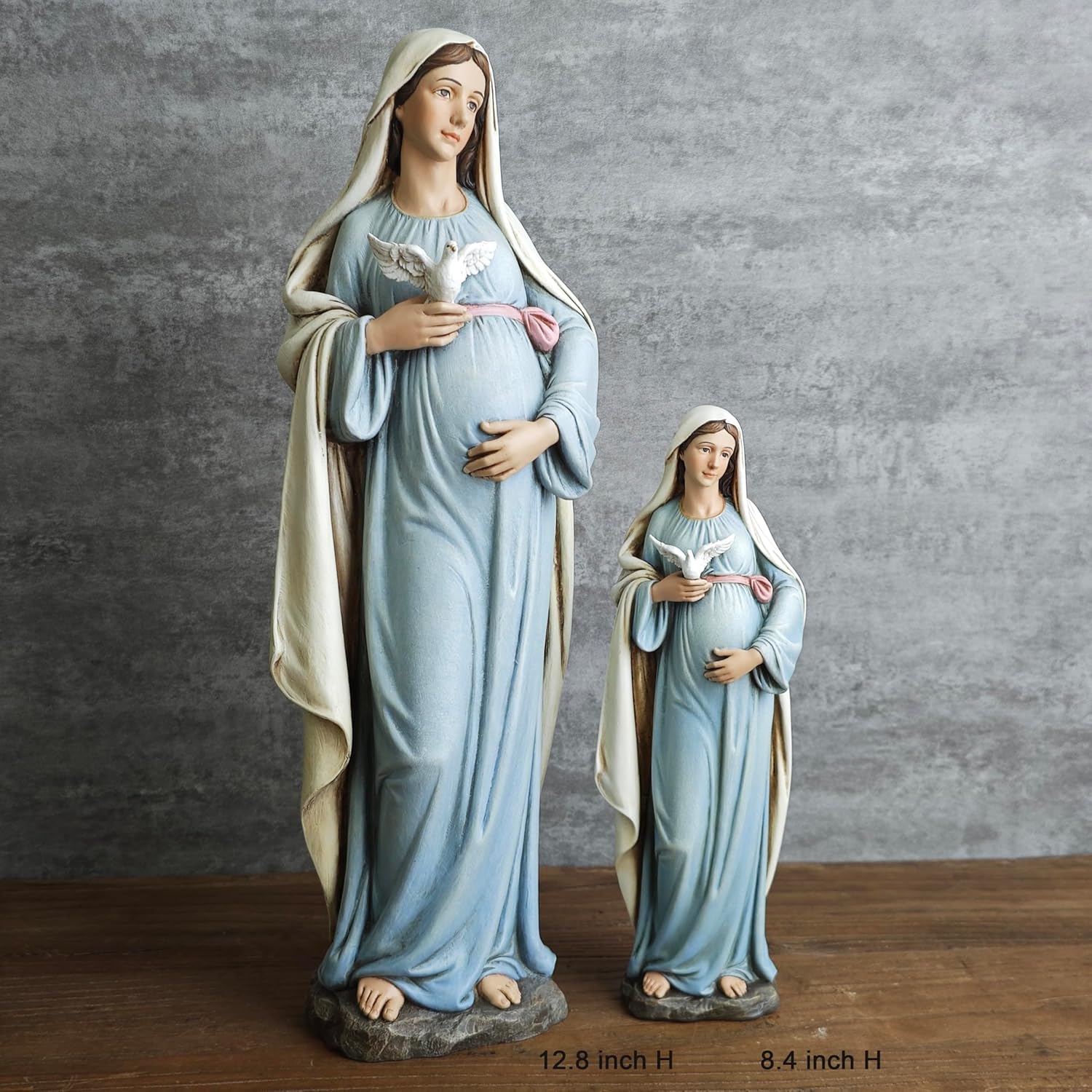 BC Catholic Pregnant Mary Statue 84 Inch Hand Painted