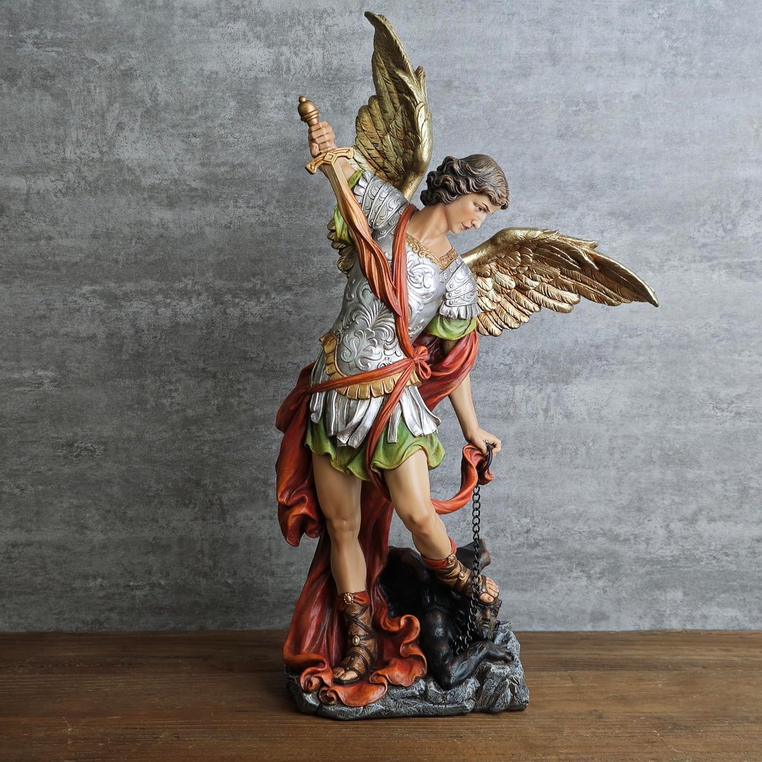 BC Catholic St Michael Statue 17 Inch Religious Decor