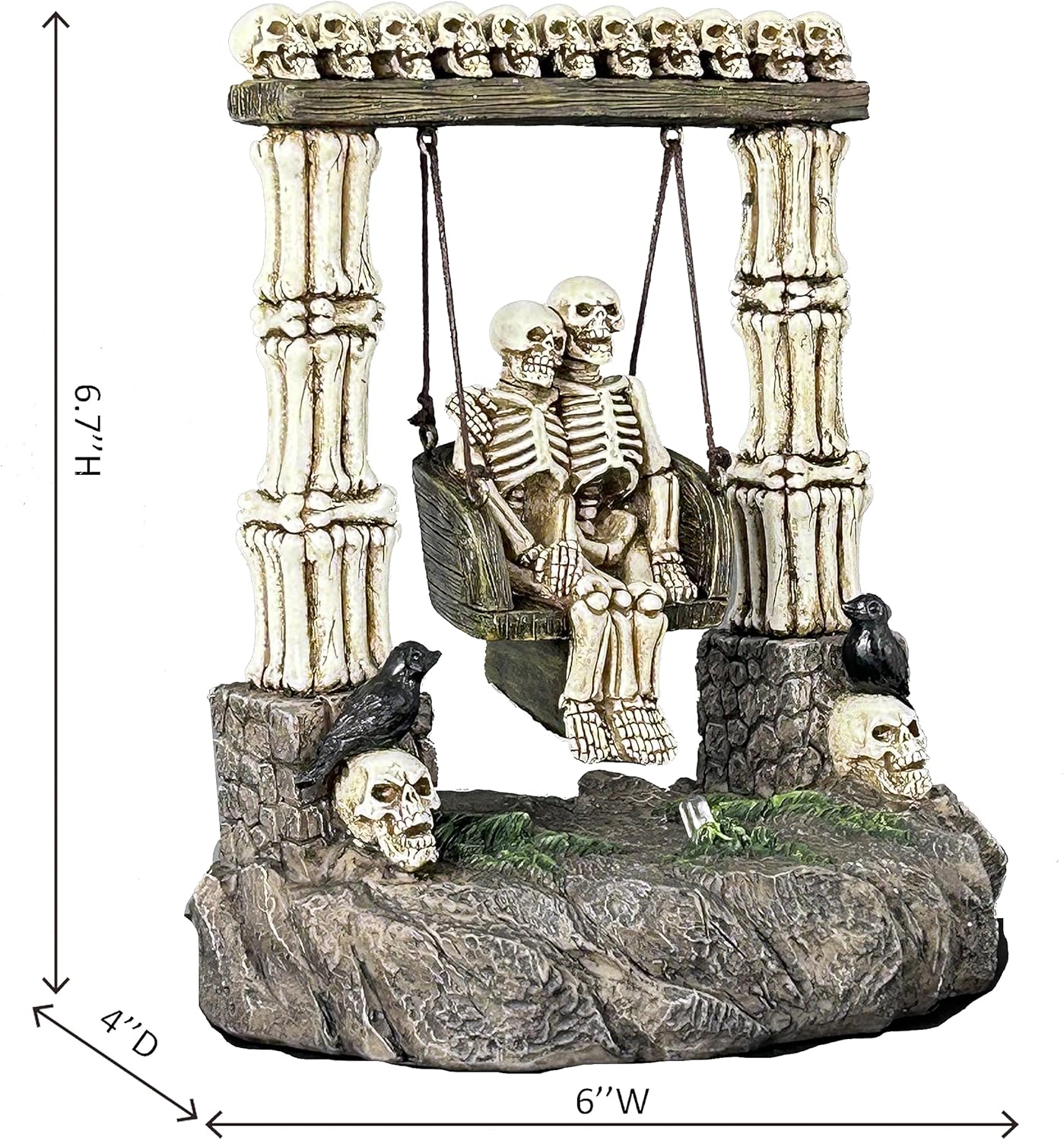 JORAE Swinging Skeleton Couple LED Decor