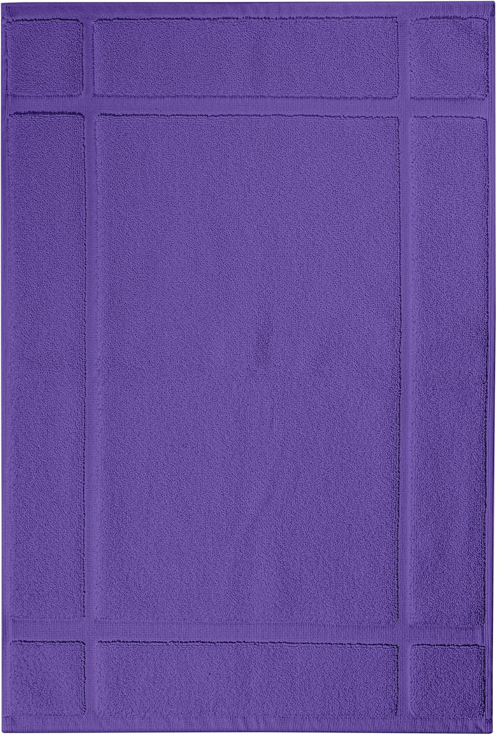 Ample Decor Cotton Bath Mat - 34x20 Inches Purple