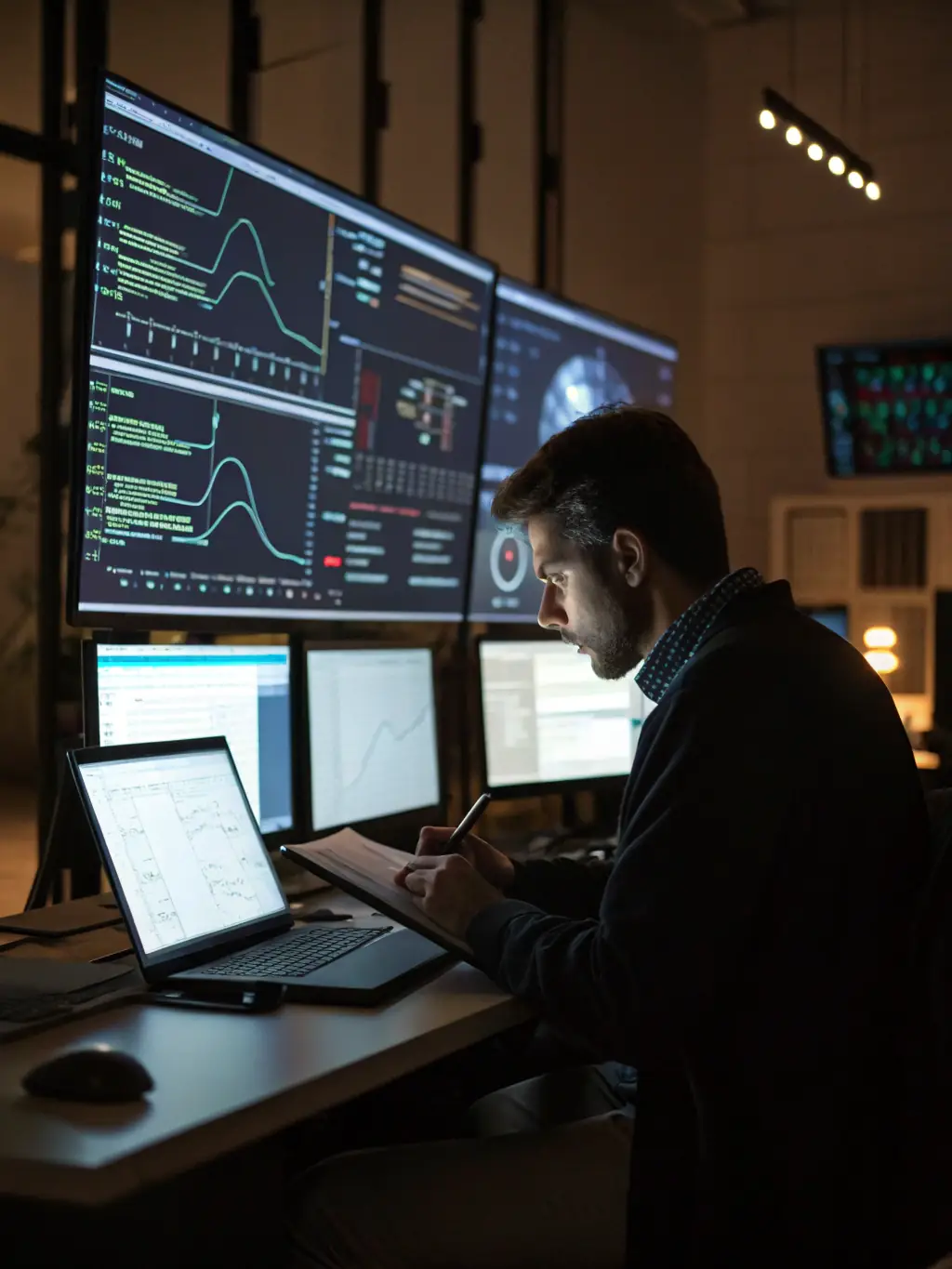 An image of a cybersecurity expert analyzing network traffic and identifying potential threats, highlighting the importance of data protection and security.